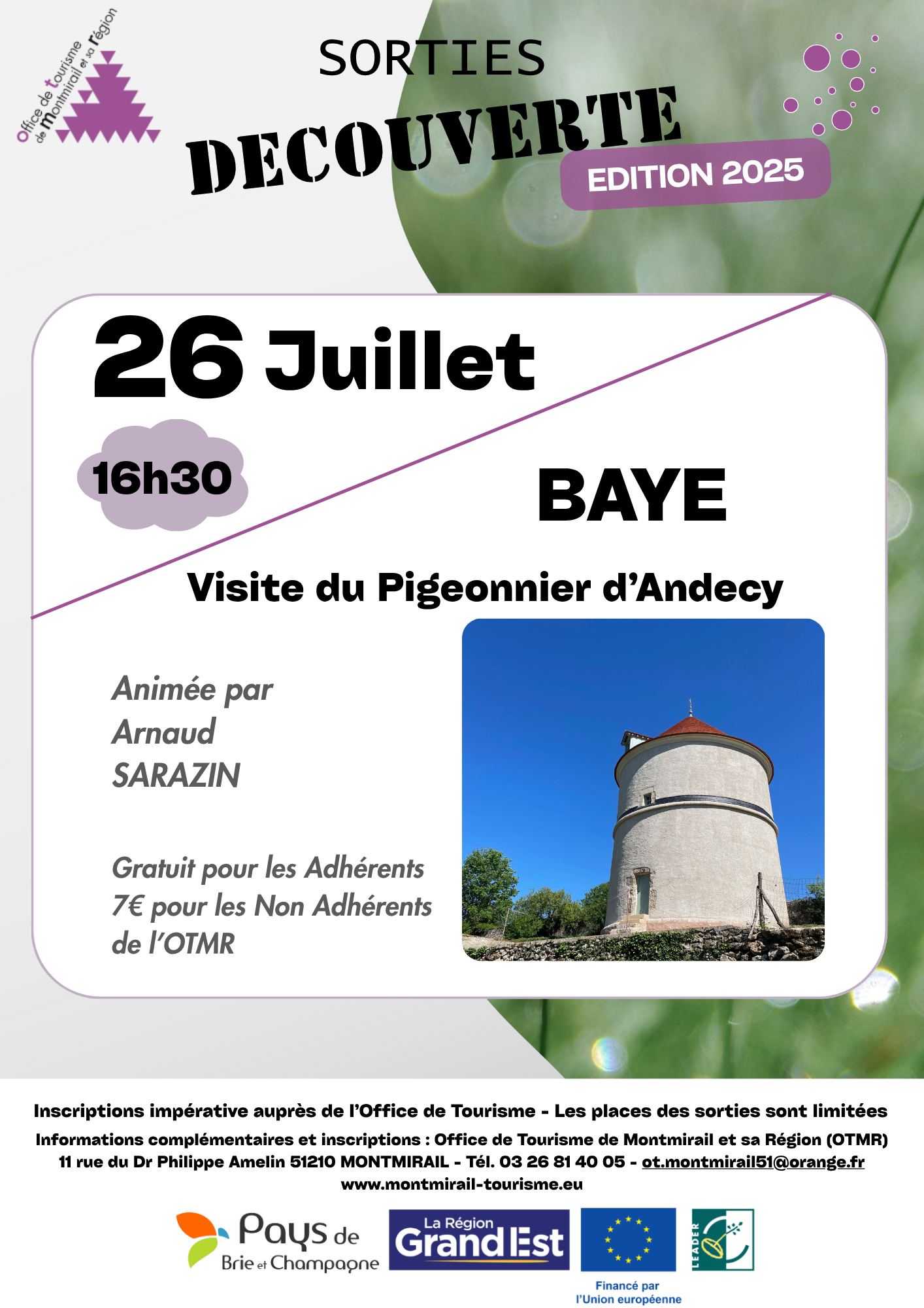 Sortie Découverte - Visite Pigeonnier d'Andecy