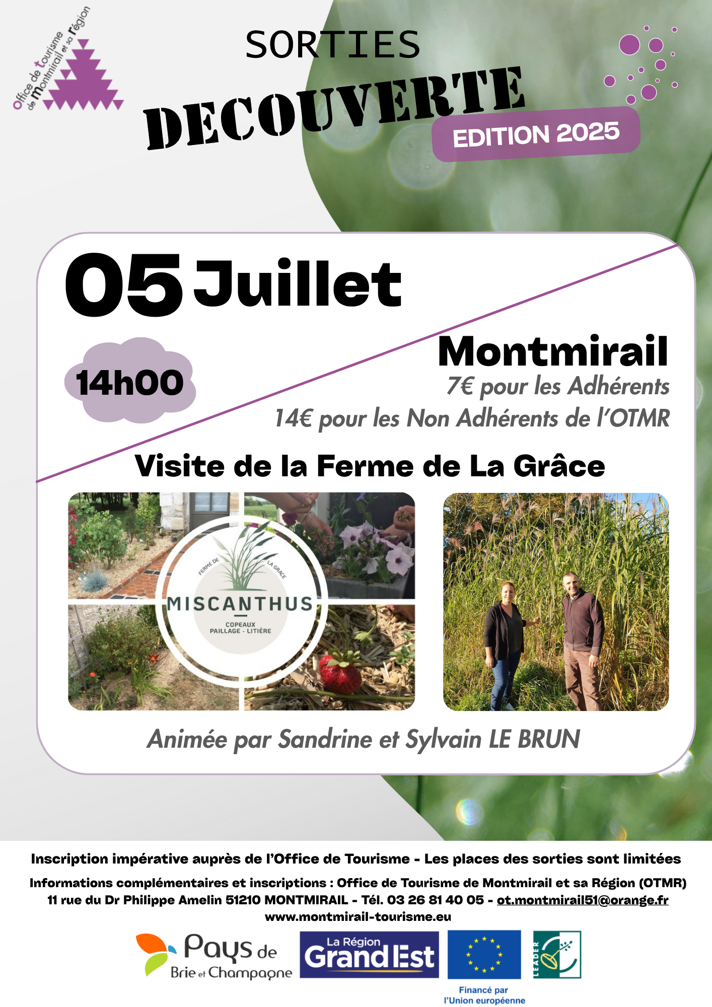 Sortie Découverte Visite Ferme de la Grace