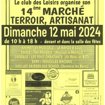 14ème Marché Terroir Artisanat Le 12 mai 2024