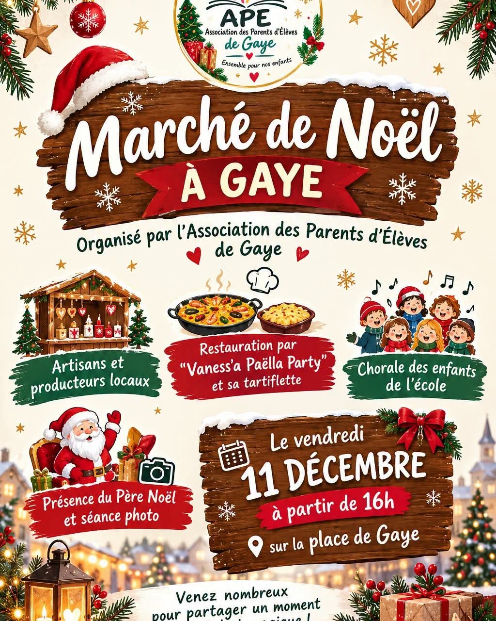 Marché de Noël à Gaye - APE 