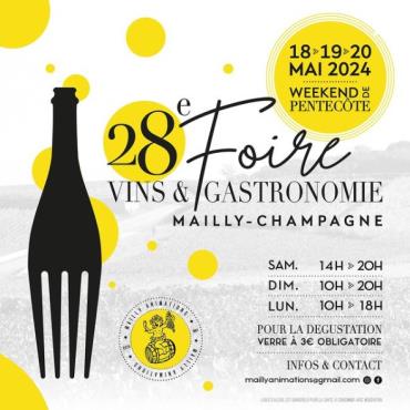 Foire aux vins et à la gastronomie de Mailly-Champagne Du 18 au 20 mai 2024