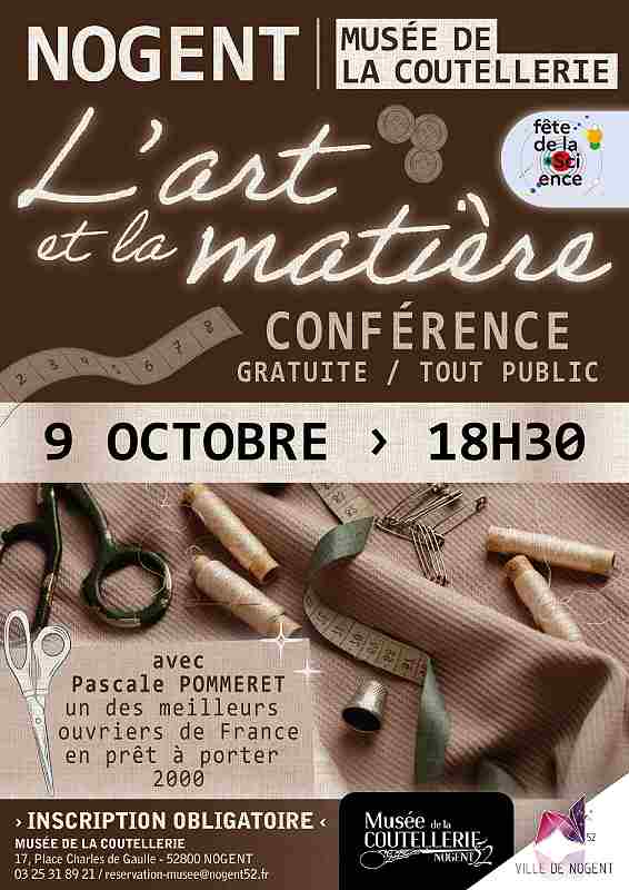 Conférence "L'art et la matière" au musée de la Coutellerie