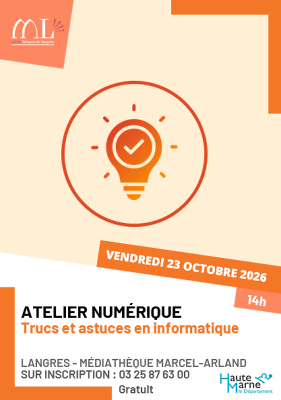 Atelier numérique - L'informatique ? Plus simple qu'il n'y paraît !