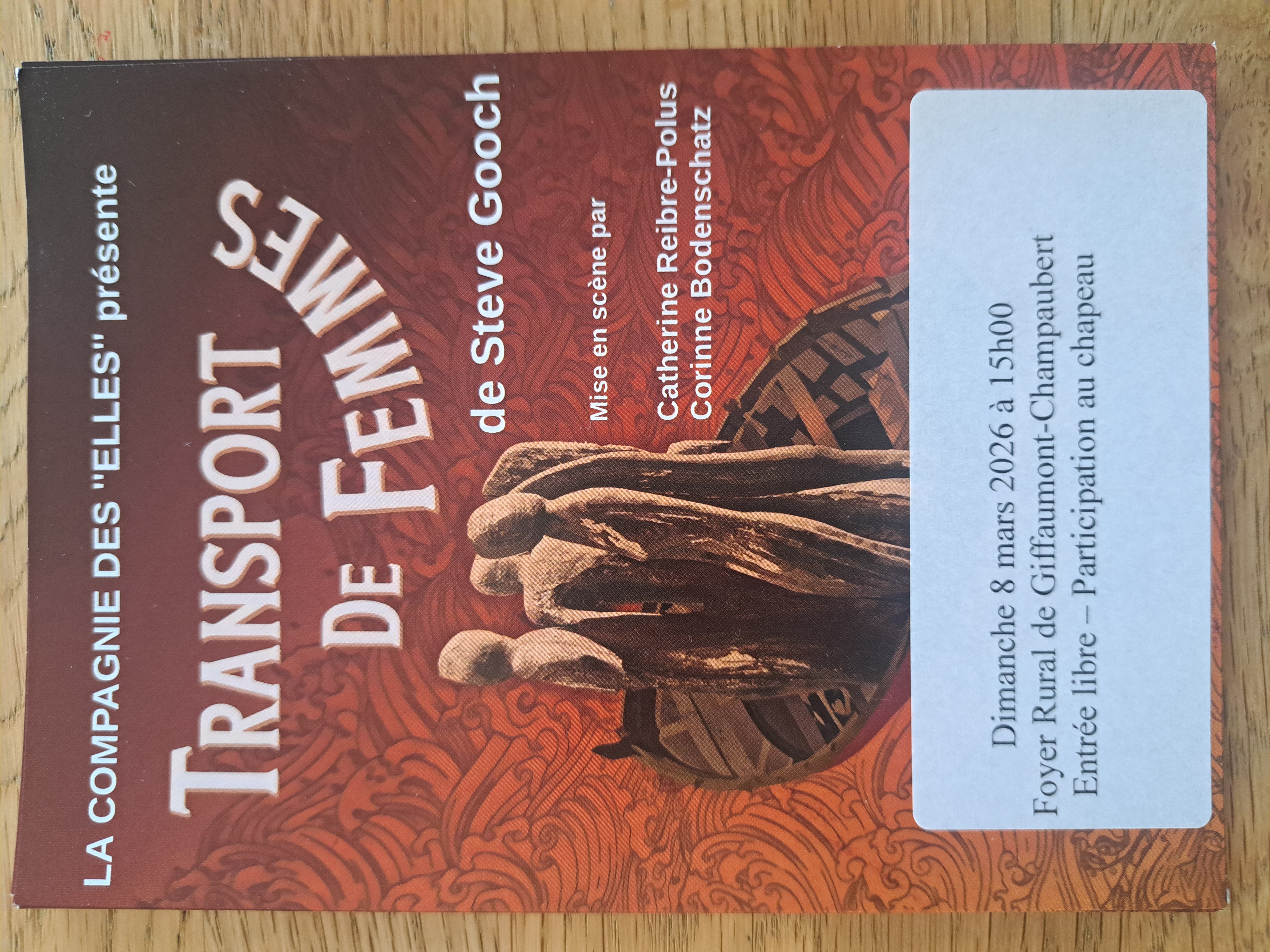 Théâtre : Transport de femmes