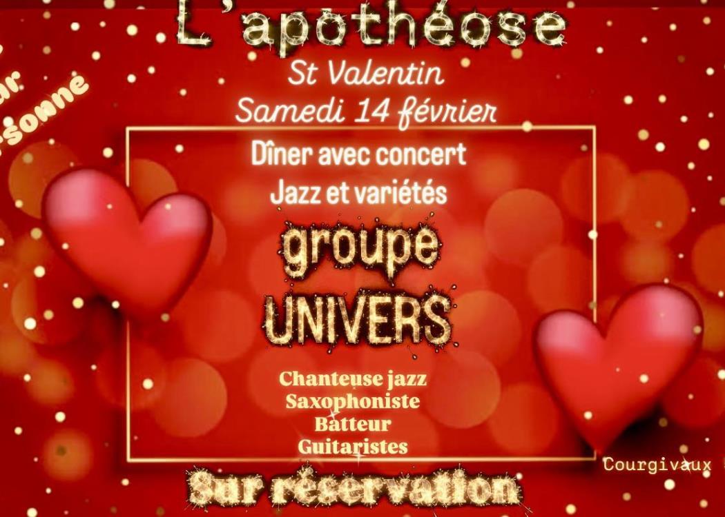 Dîner avec concert spécial St-Valentin
