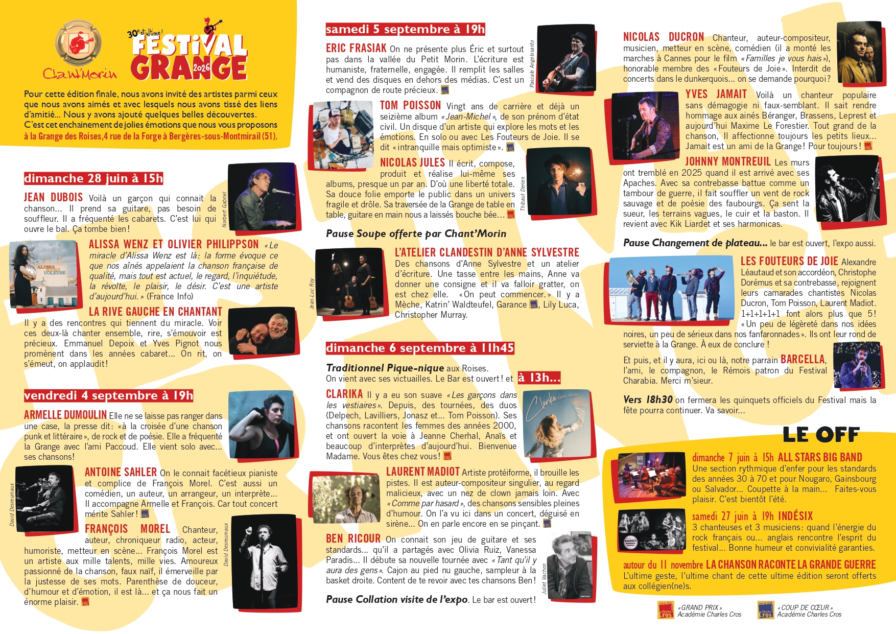 Programme - Festival Grange