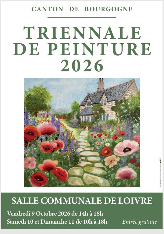 Affiche Exposition Triennale de peinture 2026 - peinture réalisée par l'une des artistes 