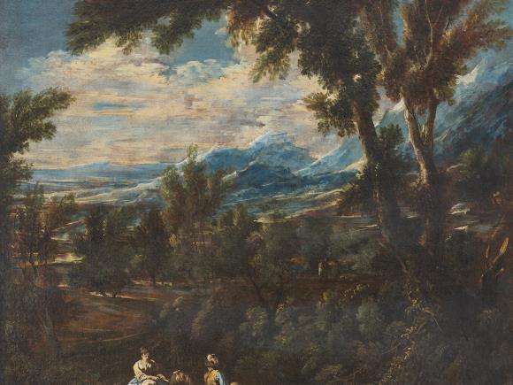 A. Magnasco, Paysage aux cavaliers, vers 1700, musée Epernay © F. Boucourt