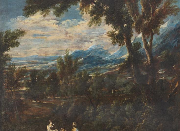 A. Magnasco, Paysage aux cavaliers, vers 1700, musée Epernay © F. Boucourt