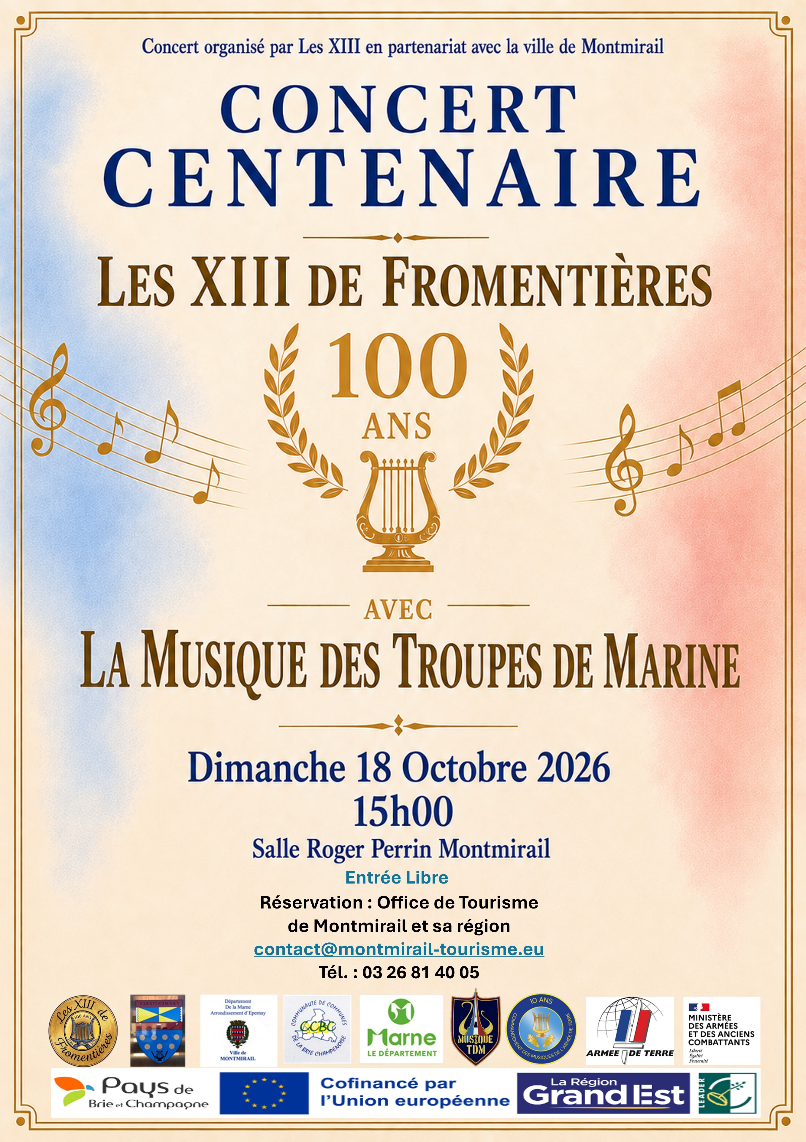 Affiche Centenaire Les XIII de Fromentières JPG - Droits réservés