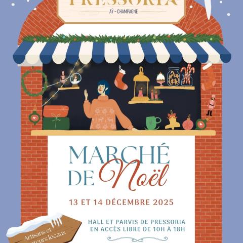 Affiche MArché de Noël 2025 chez Pressoria Affiche MArché de Noël 2025 chez Pressoria