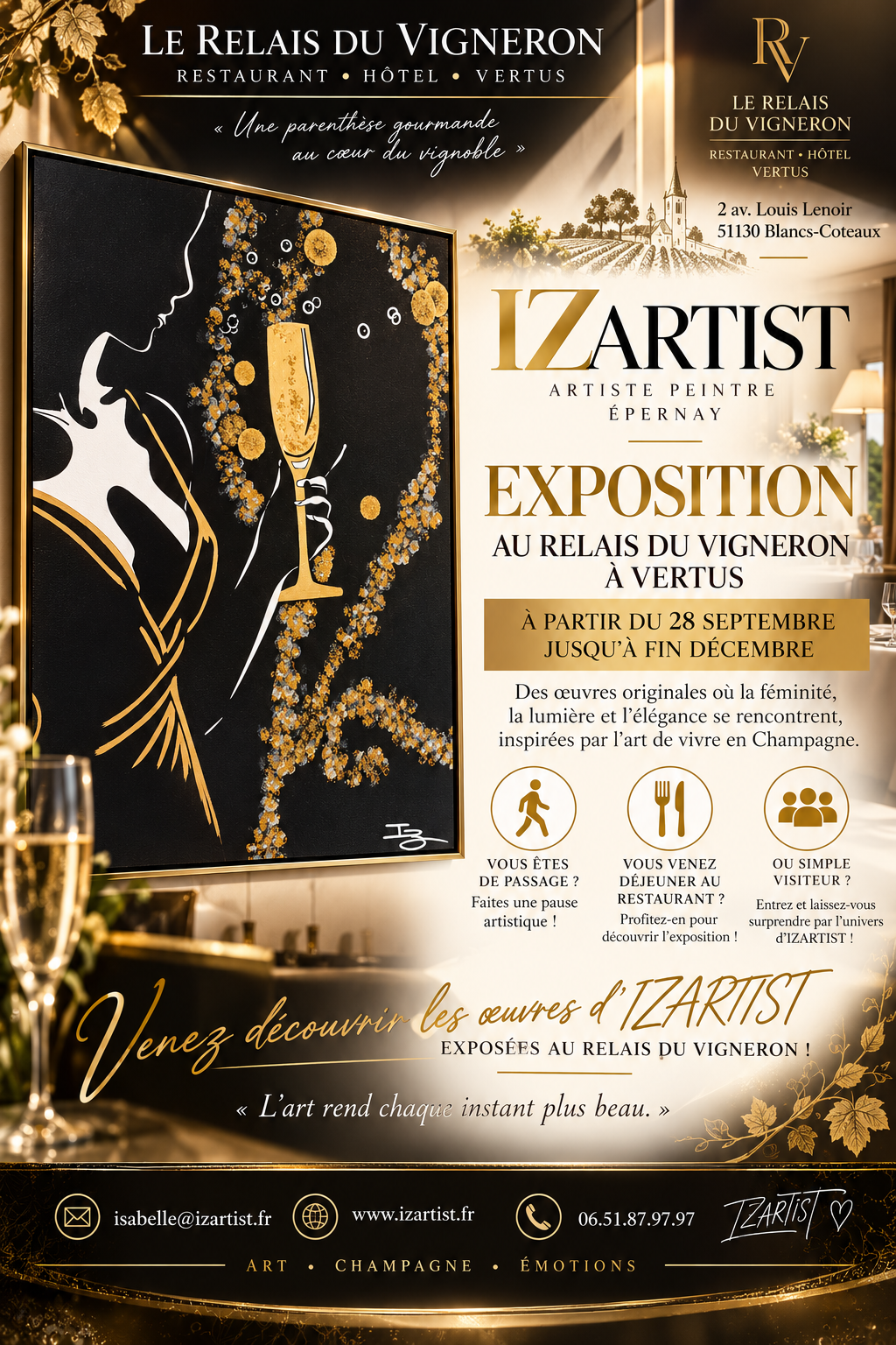 Izartist au Relais du Vigneron Vertus - Droits réservés