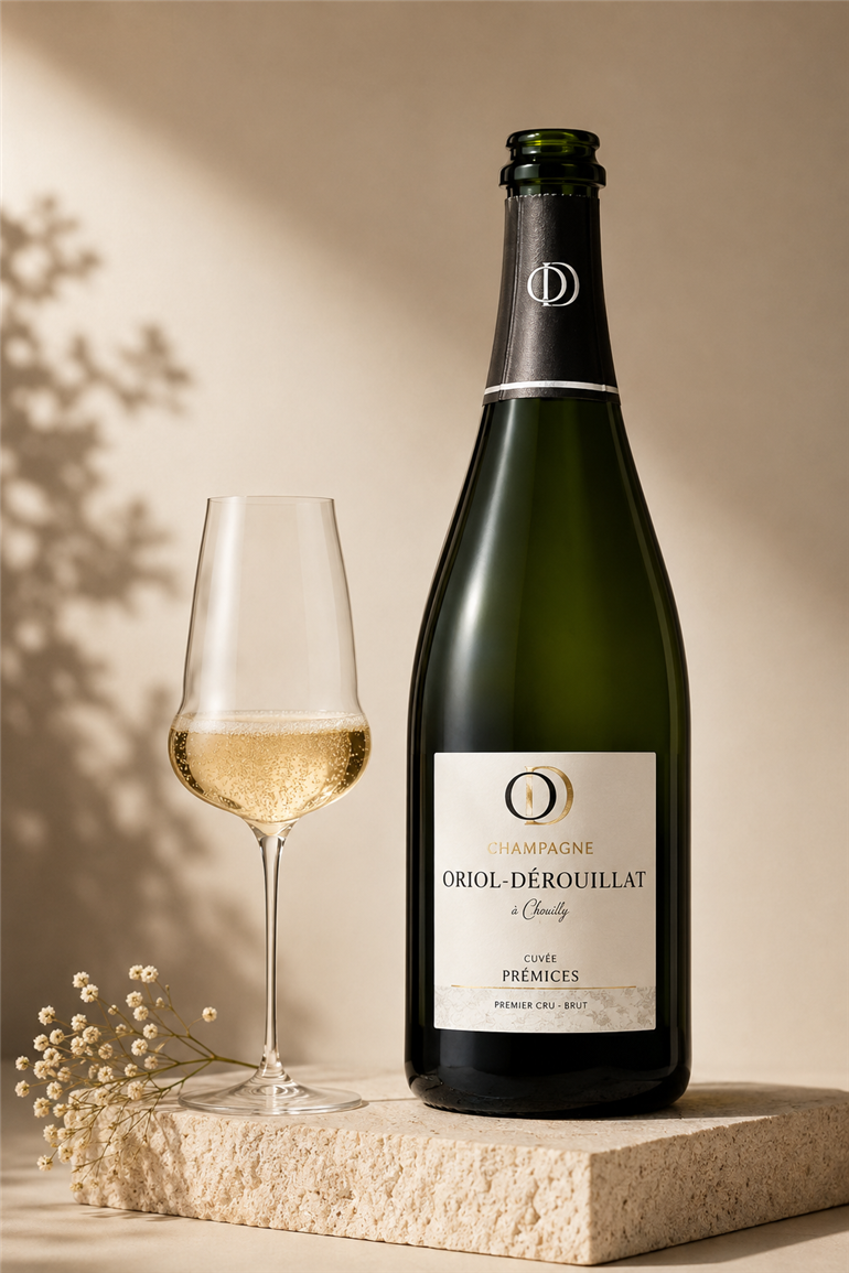 Bouteille Champagne cuvée Prémices Champagne Oriol-Dérouillat