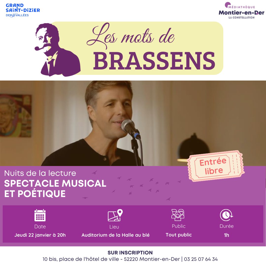 La nuit de la lecture : les mots de Brassens