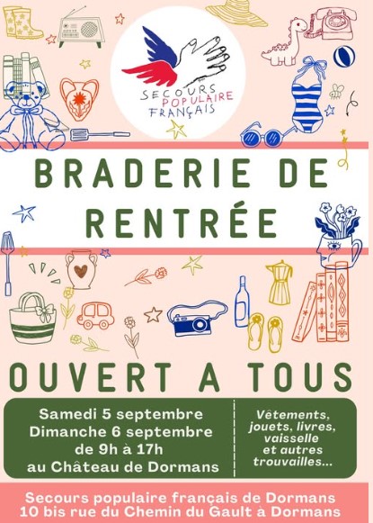 braderie de rentrée - Dormans - Secours-Populaire