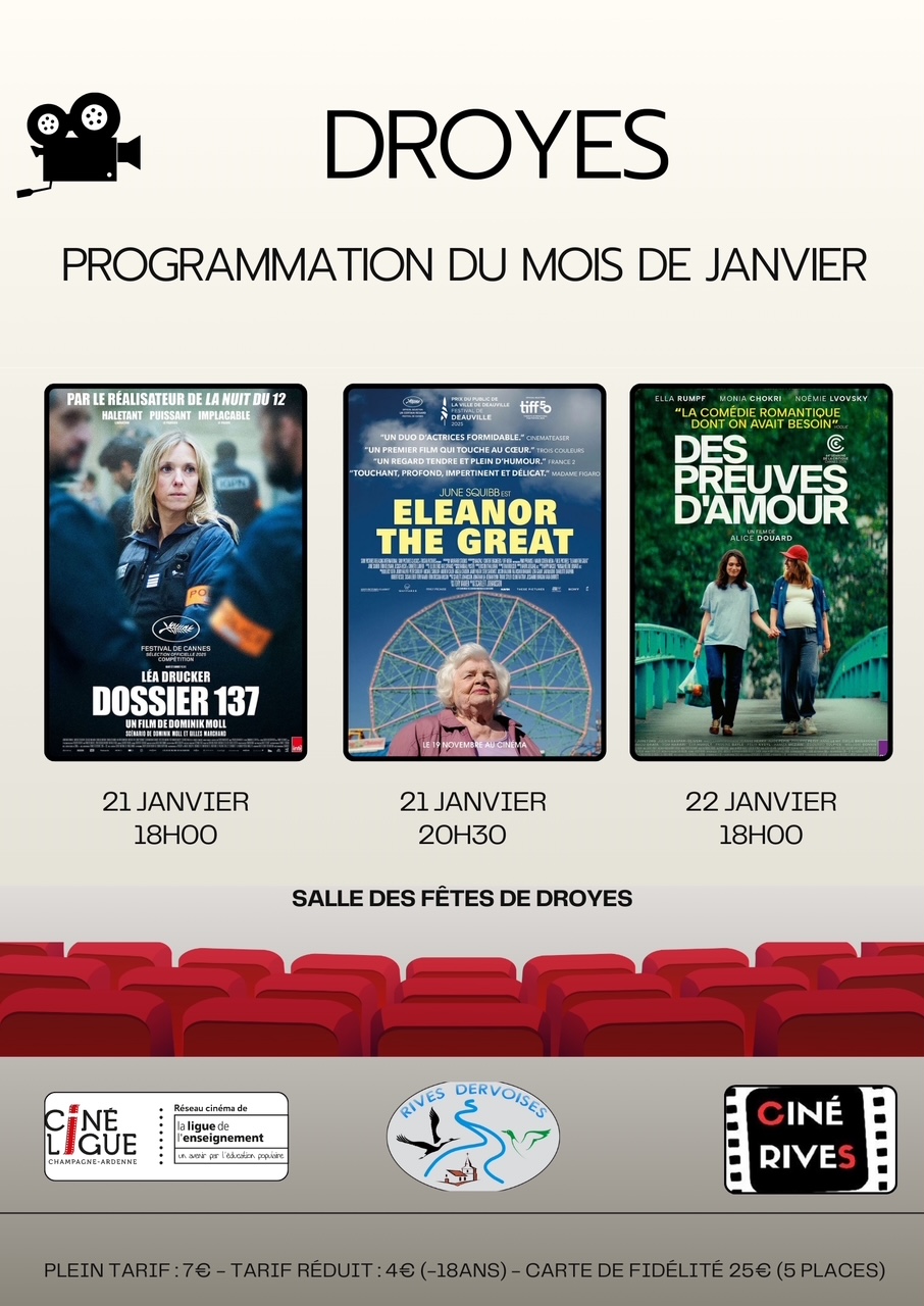 Cinéma itinérant : à l'affiche "Dossier 137" & "Eleanor The Great"