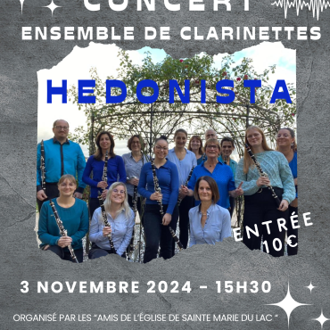 Concert ensemble de clarinettes Hedonista Le 3 nov 2024