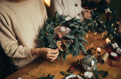 Couronne de Noël Atelier Vertus