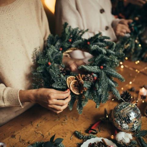 Couronne de Noël Atelier Vertus