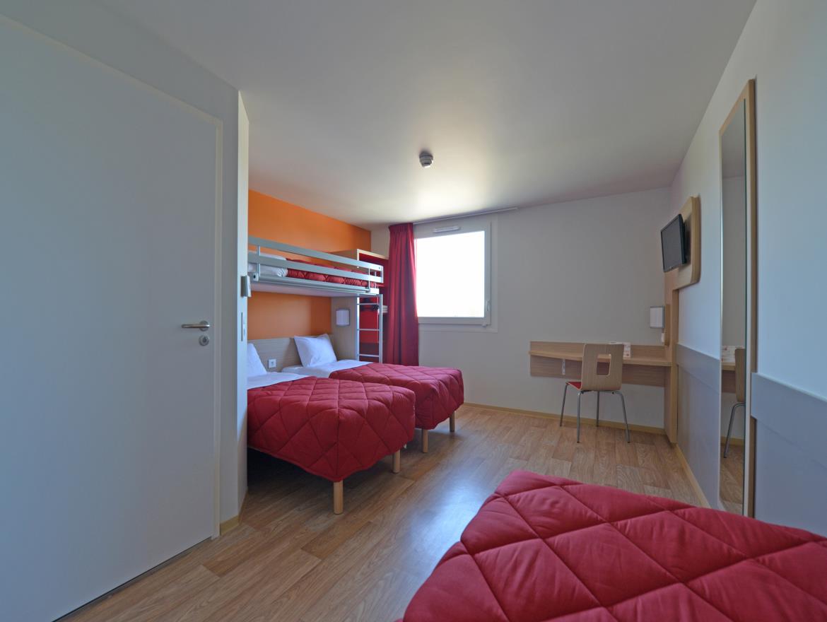Hôtel Première Classe Reims Nord Bétheny - Chambre quadruple avec lits jumeaux