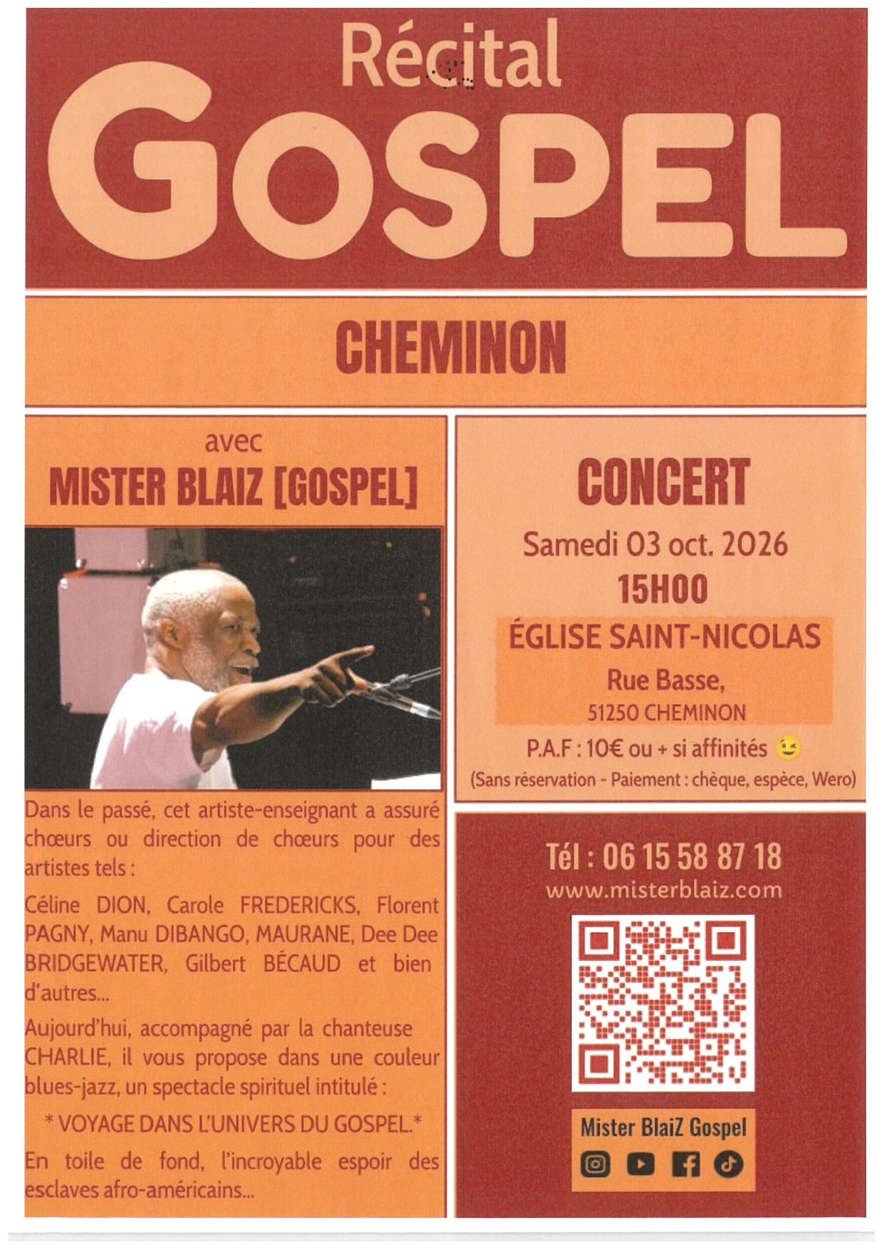 Récital Gospel avec Mister Blaiz - ©Mister Blaiz