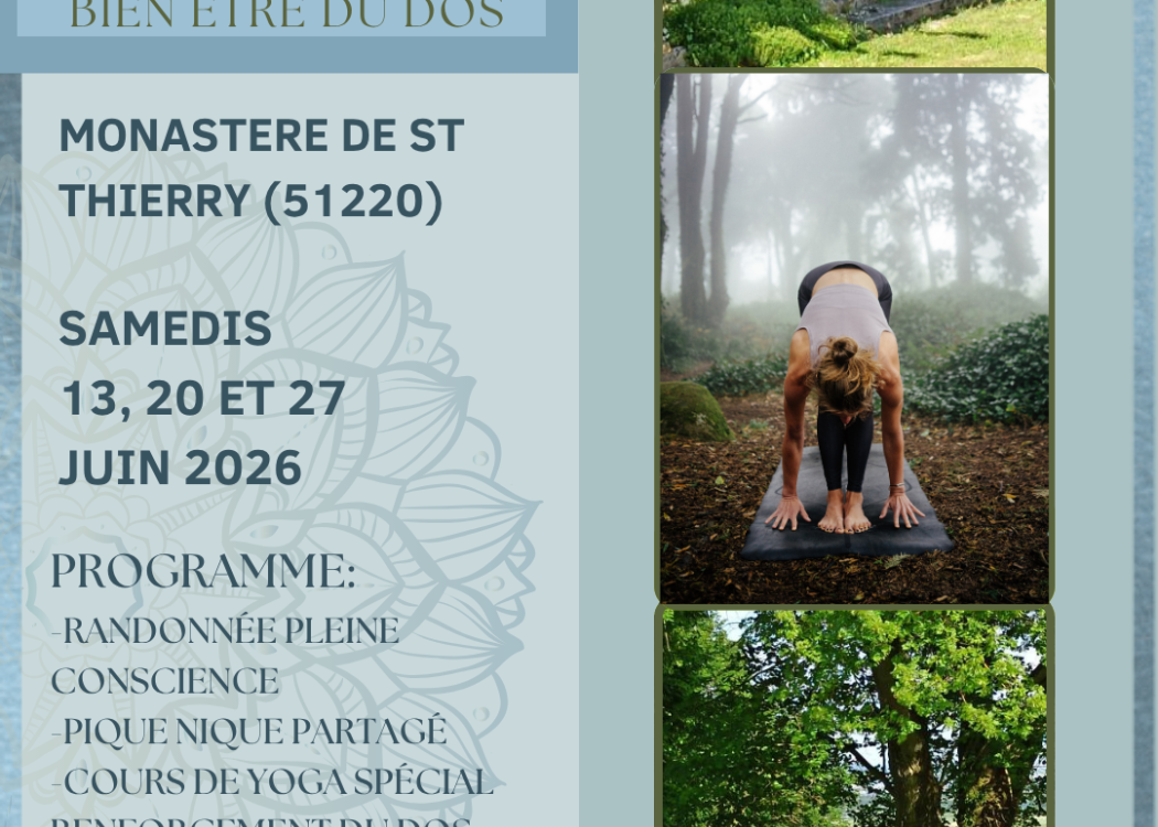 Flyer retraite yoga du dos - monastère St Thierry Flyer retraite yoga du dos - monastère St Thierry