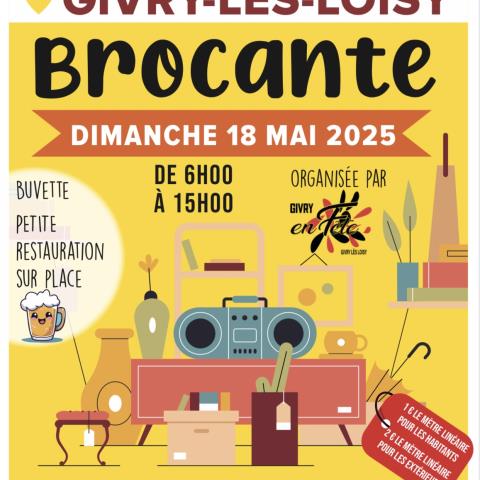 Brocante Givry les Loisy - 18 mai 2025