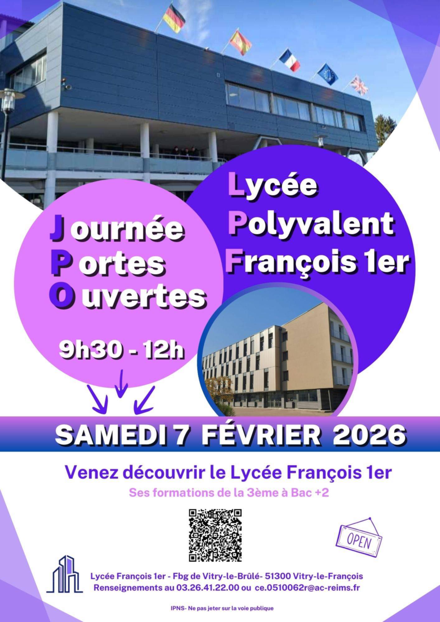 Journée Portes Ouvertes au Lycée François 1er