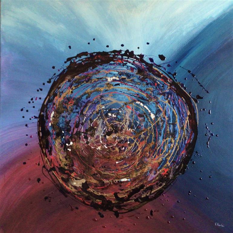 Le Silence Interieur technique mixte sur toile 100x100 2022