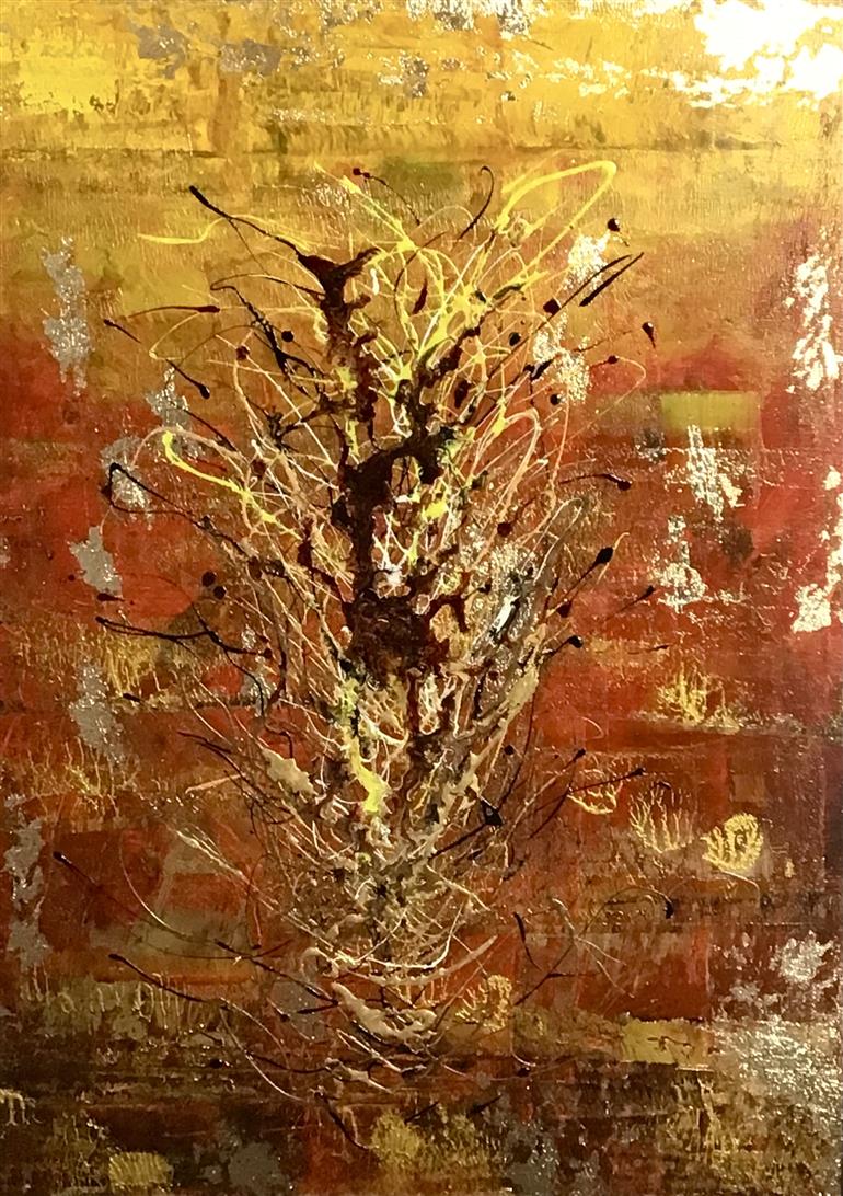 Le voyage du Coeur mixte sur toile 73x54 2025