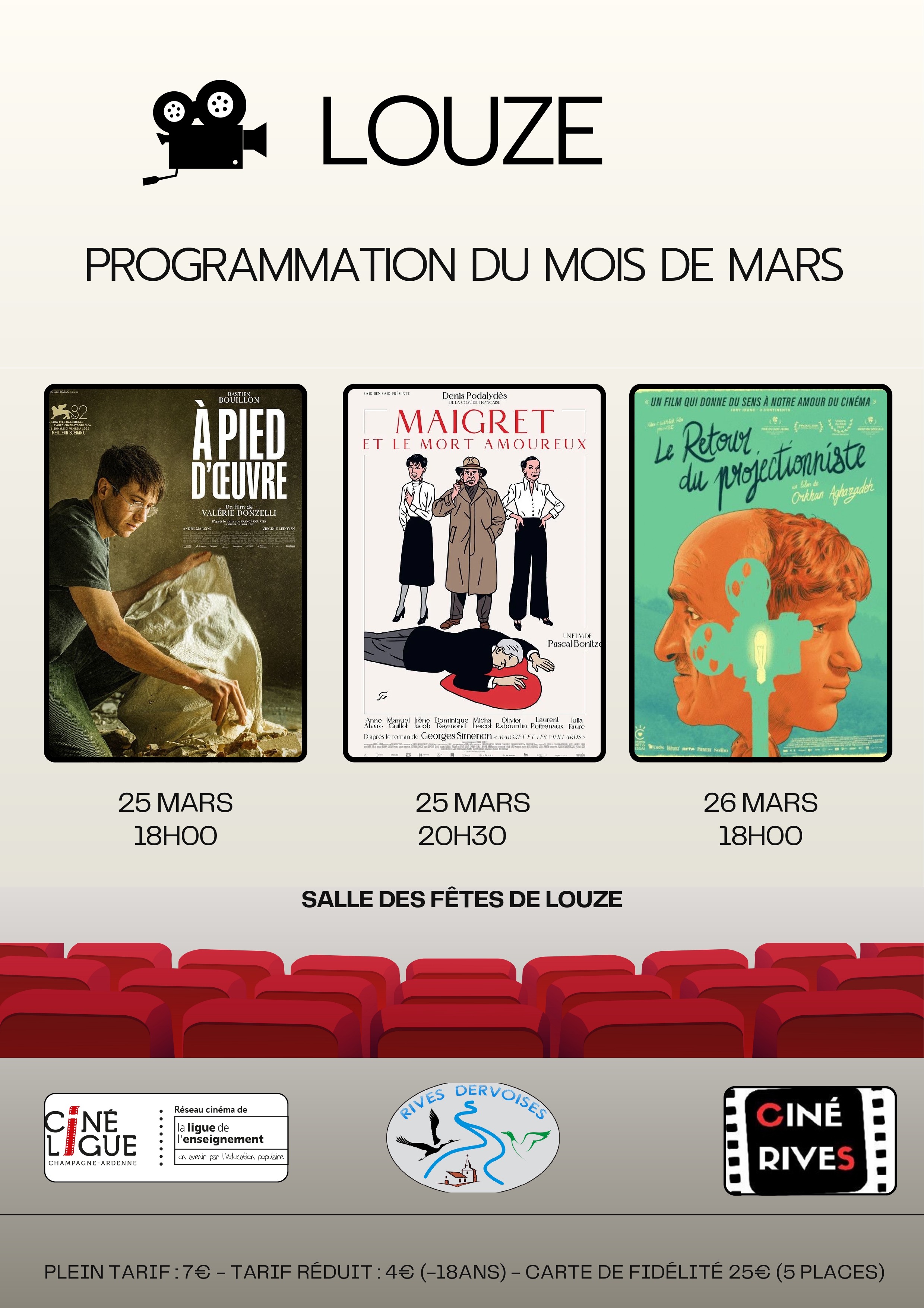 Cinéma itinérant : à l'affiche "à pied d'oeuvre" & "Maigret et le mort amoureux"