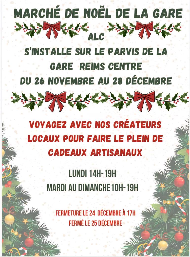 Marché de Noël de la Gare Reims 2025