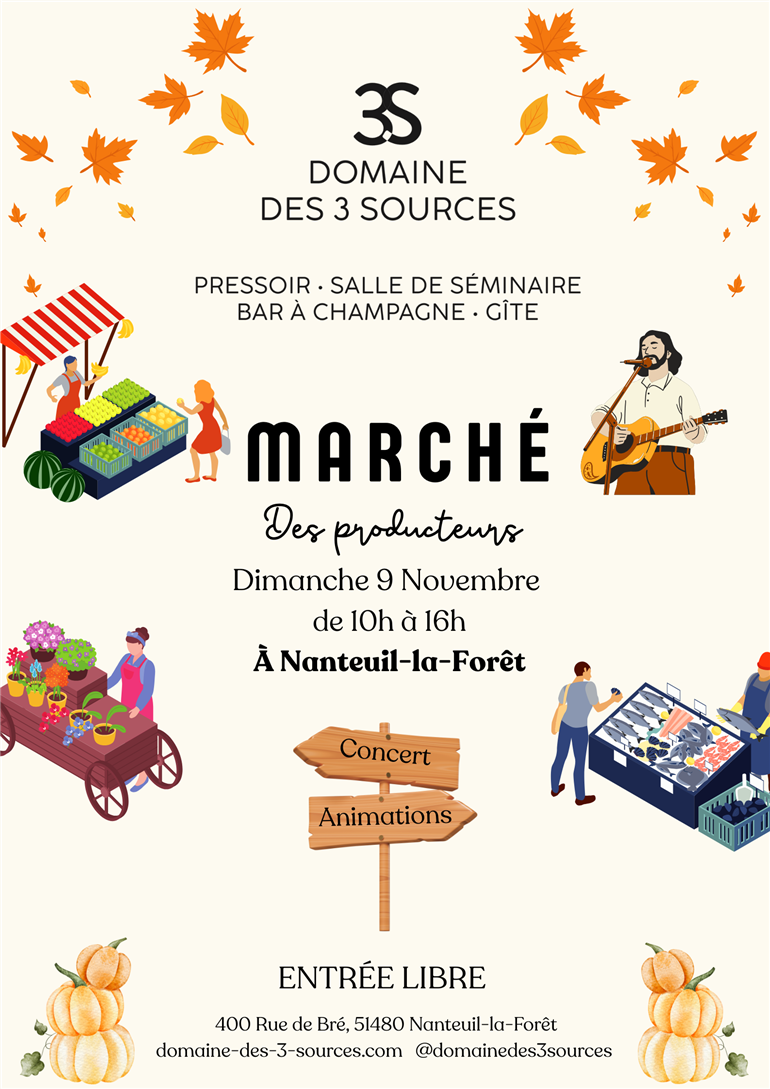 Marché des producteurs - Nanteuil-la-Forêt