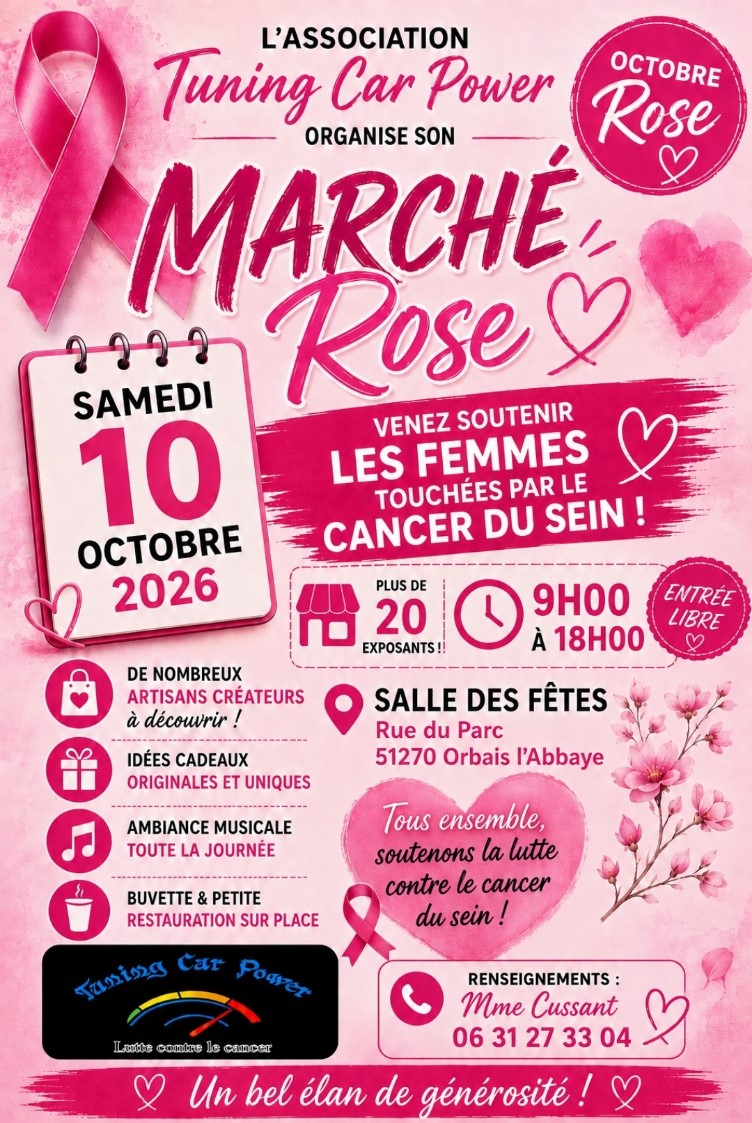 Marché rose - Orbais - NC