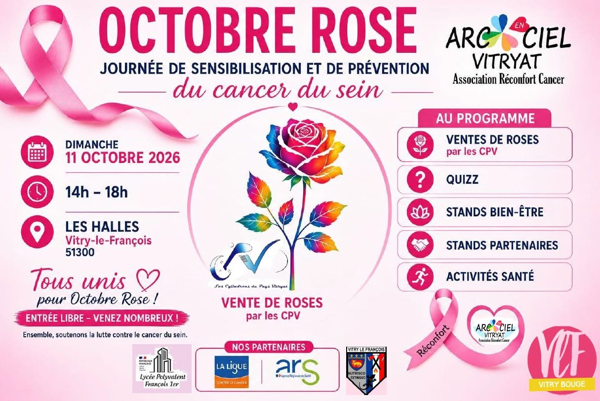 OCTOBRE ROSE ARC EN CIEL PAYS VITRYAT - ARC EN CIEL VITRYAT