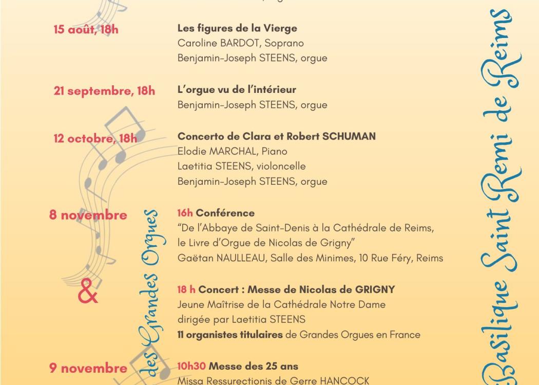 Saison 2025 Concert d’orgue Basilique Saint Remi de Reims - 1