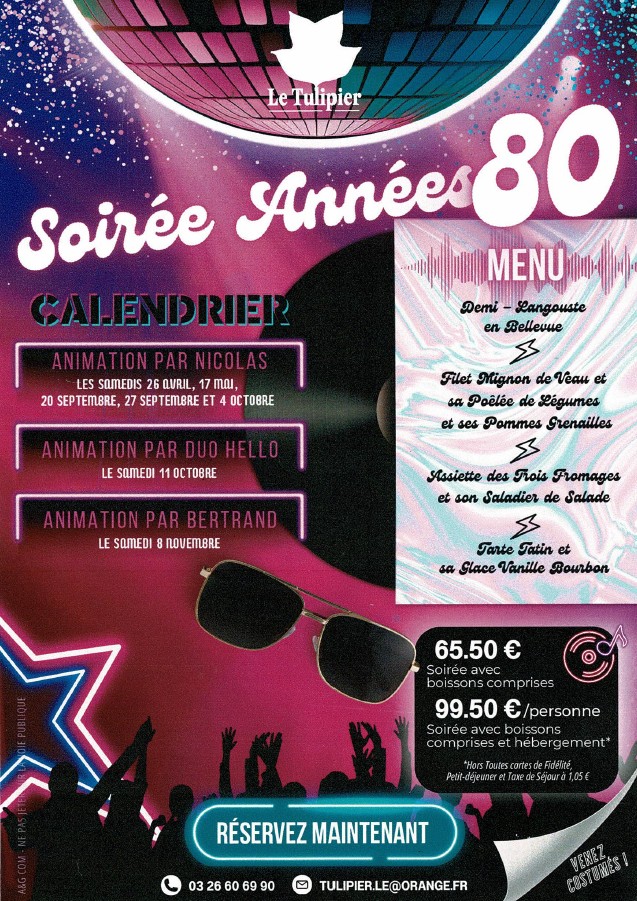 Soirée Année 80 Tulipier