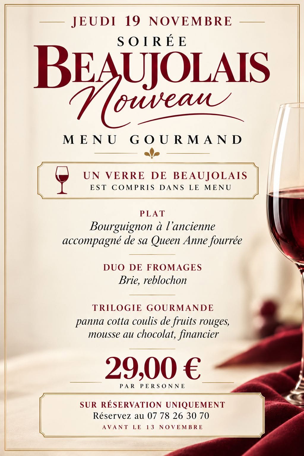 Soirée Beaujolais nouveau - Montmort-Lucy