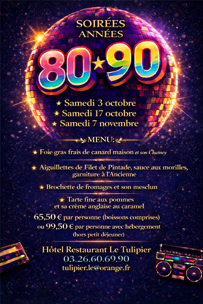 Soirées Années 80-90 Le Tuliper