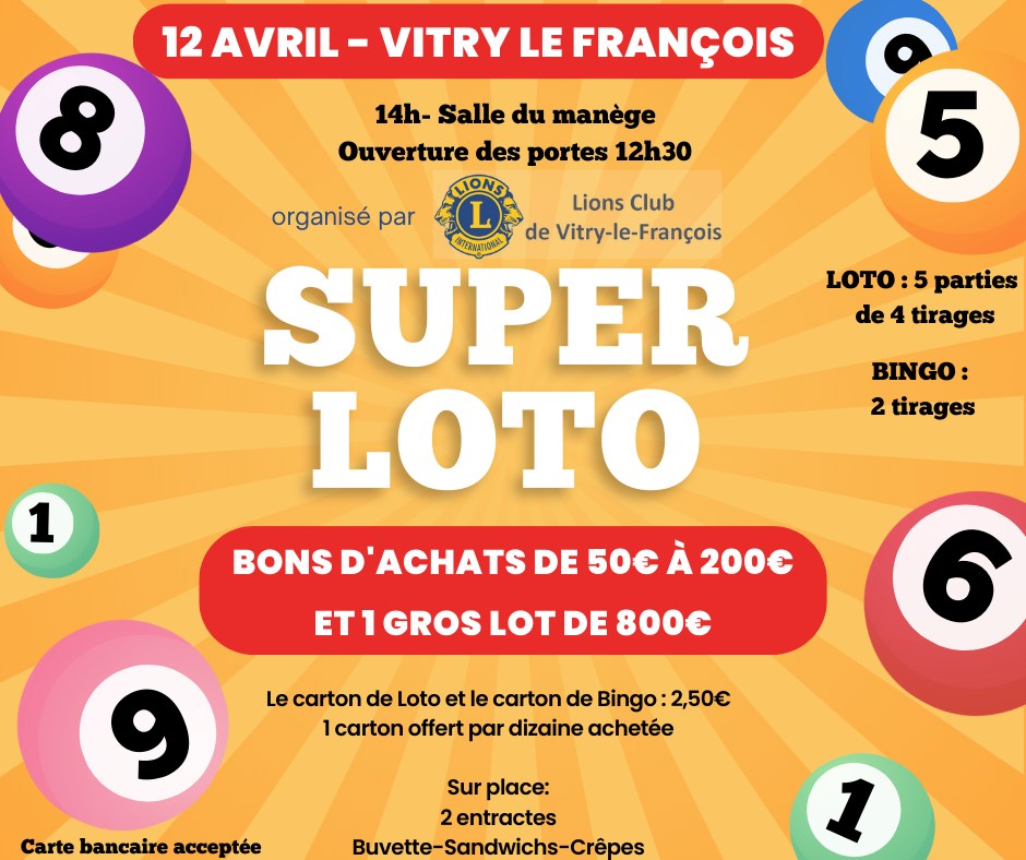 Super Loto du Lions Club de Vitry-le-François