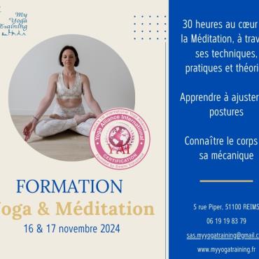 Formation Yoga et Méditation Du 16 au 17 nov 2024