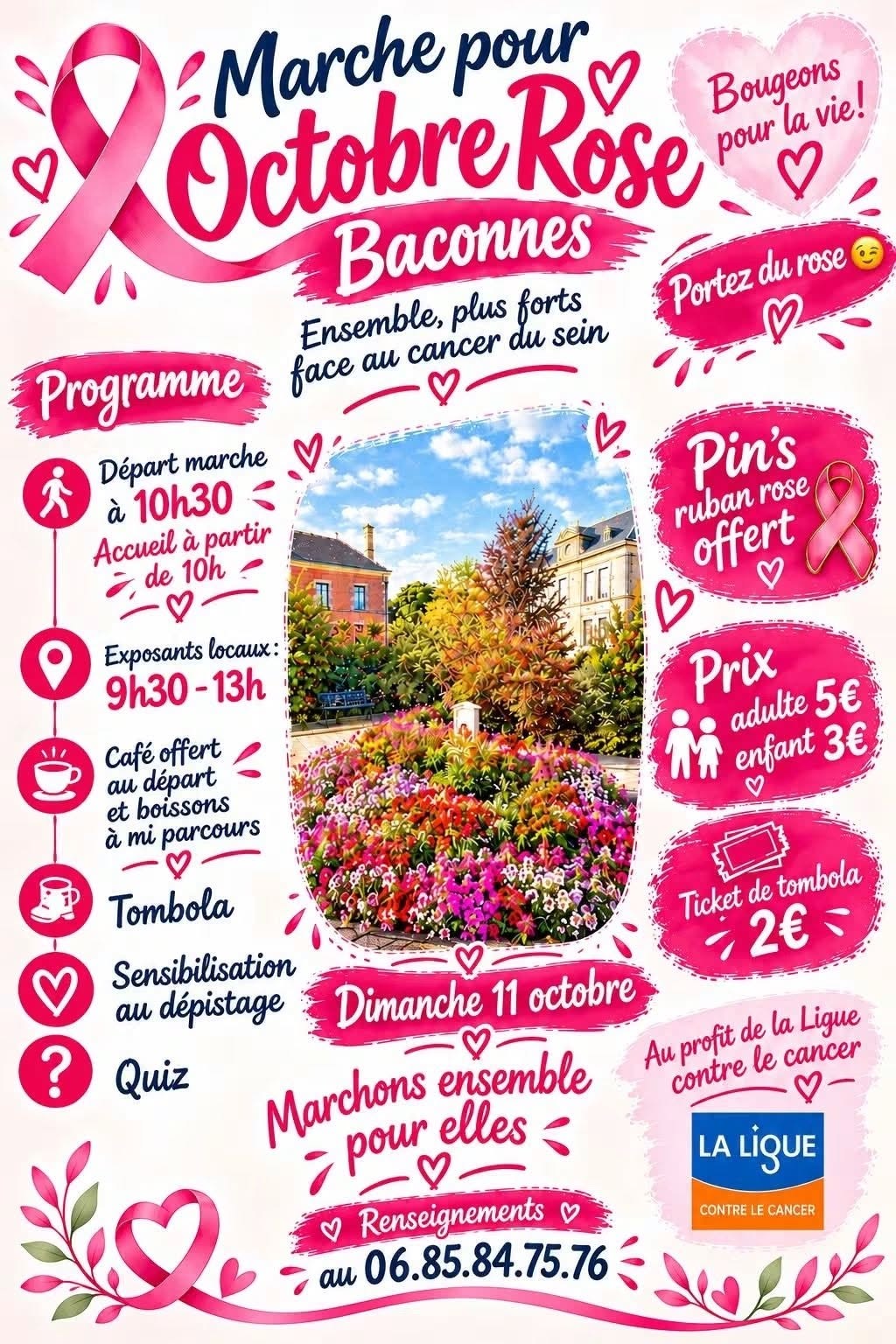 Marche rose Baconnes - Baconnes