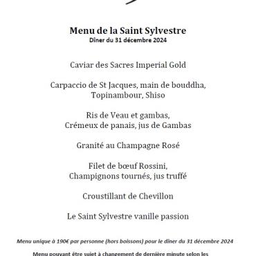 Cuvée 31 : Menu de la Saint Sylvestre