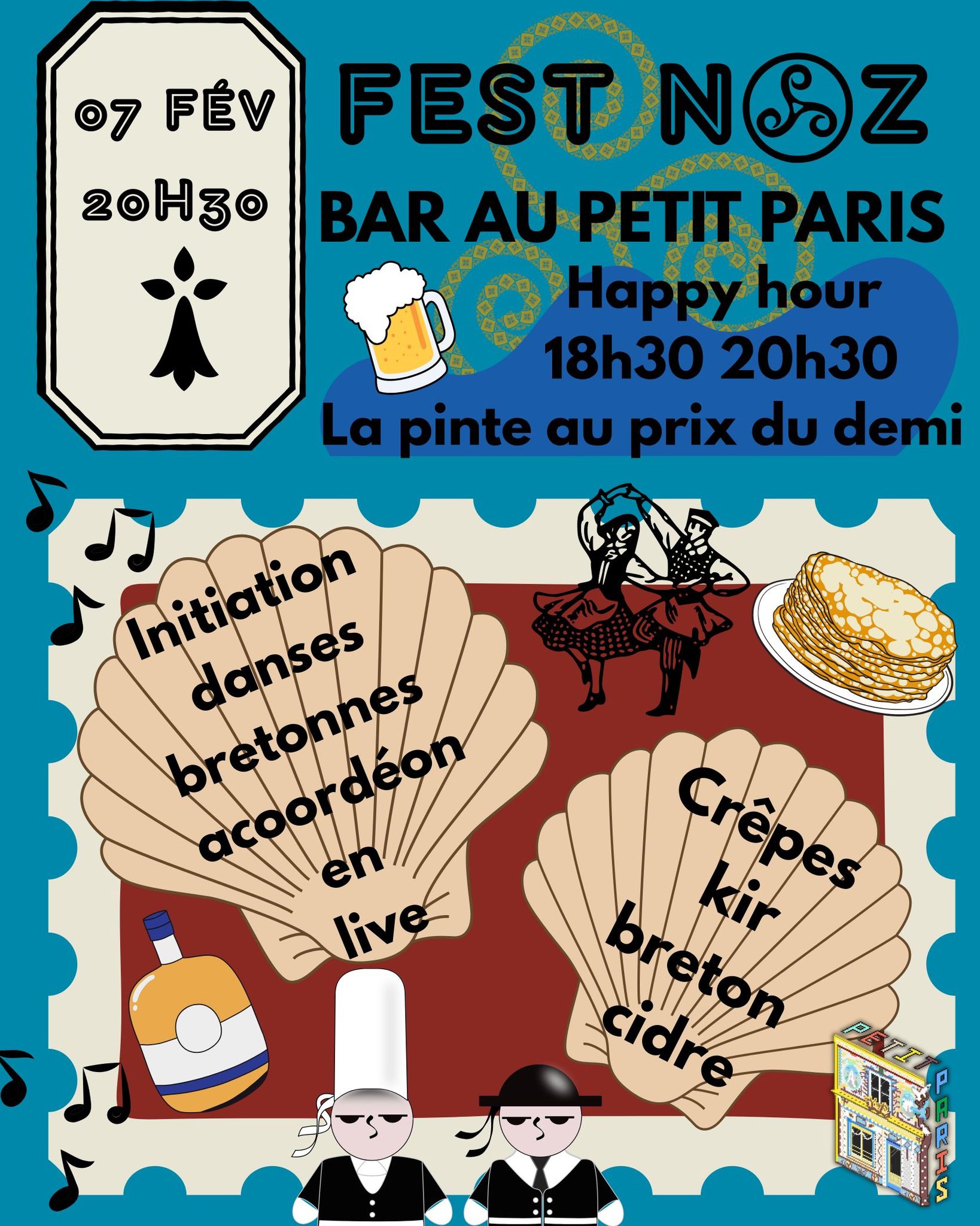 Fest Noz au Petit Paris ! Soirée bretonne