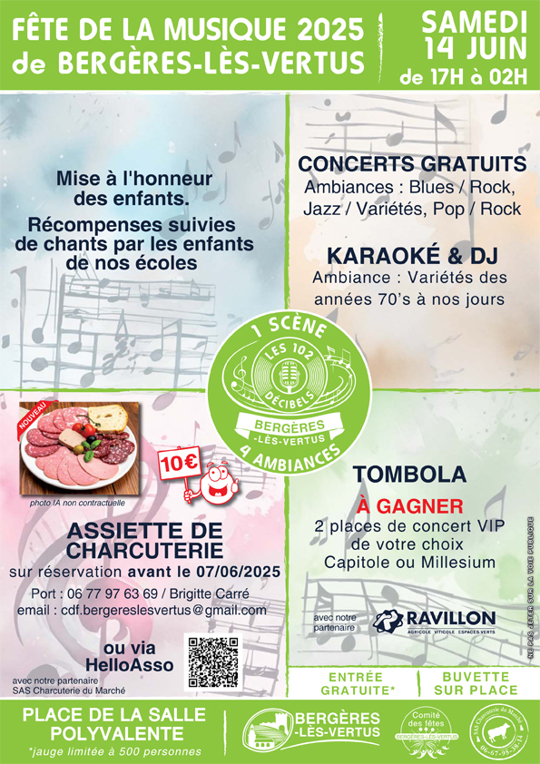 Fête de la musique 2025 Bergères lès Vertus