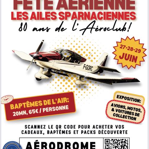 Fête aérienne Les Ailes Sparnaciennes juin 2025