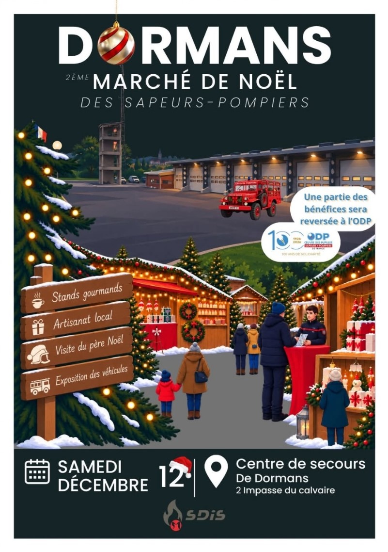 marché de Noël - sapeur-pompiers de Dormans - Sapeurs-Pompiers de Dormans