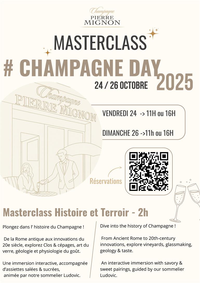 masterclass Champagne Pierre Mignon 2025
