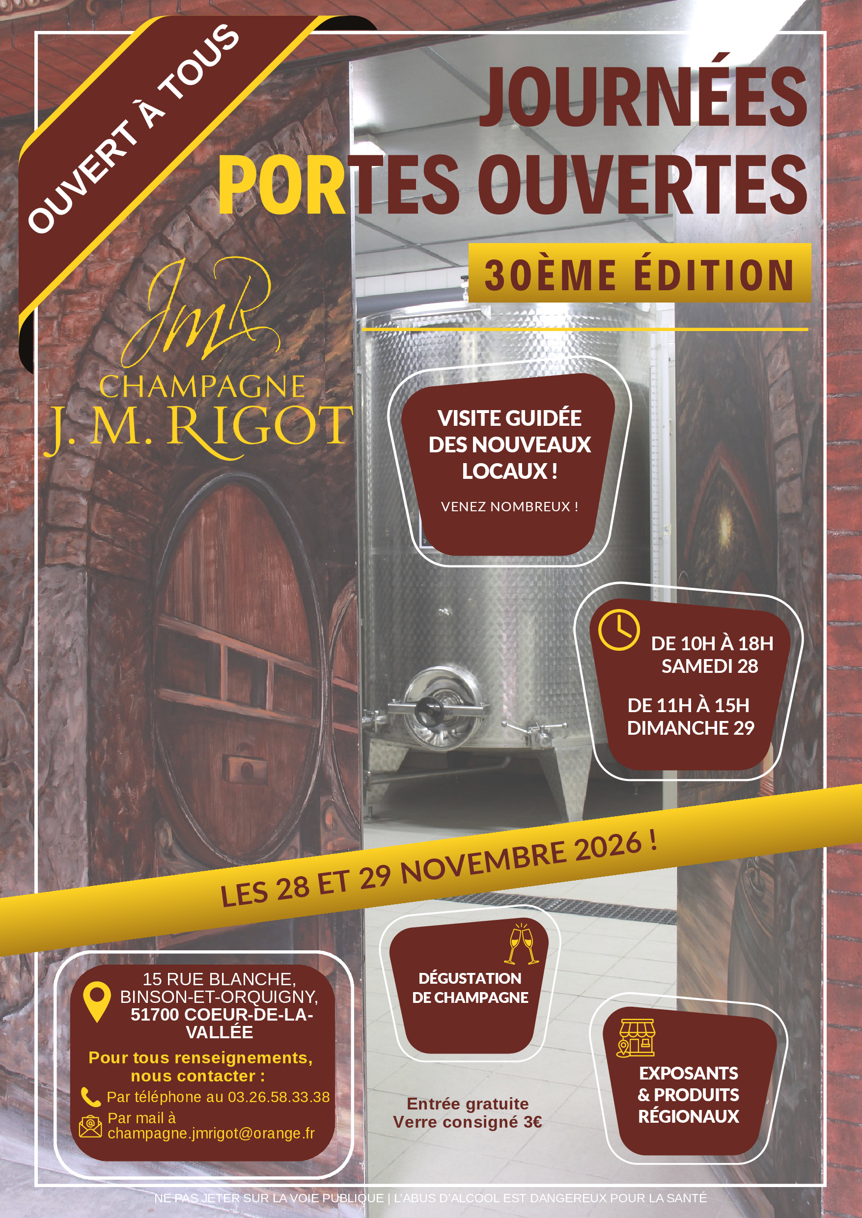 portes ouvertes JM Rigot - Champagne J.M Rigot