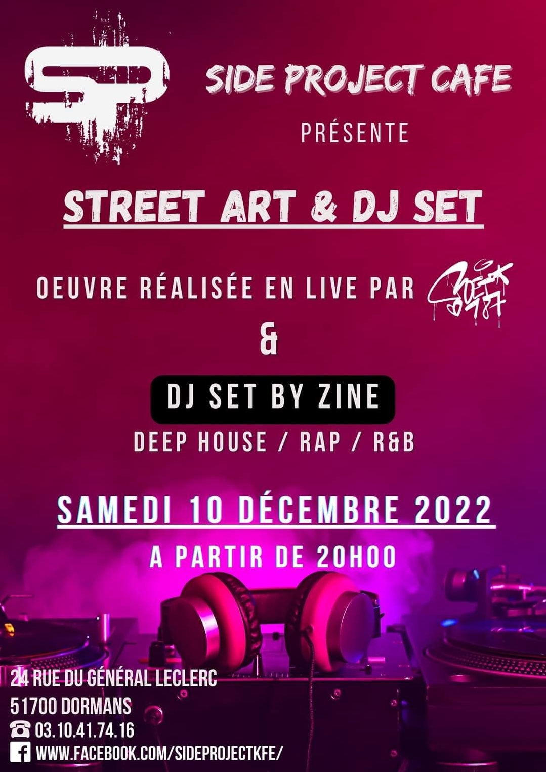 STREET ART & DJ SET au Side Project Café